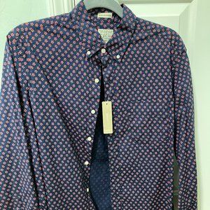 NWT J Crew Stretch Secret Wash Cotton Poplin Shirt Medium